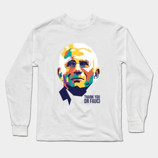 Dr Fauci On WPAP Pop Art Long Sleeve T-Shirt